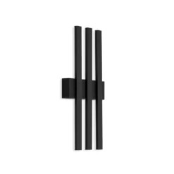 Aplique LED exterior Graz indirecto 3 luces negro