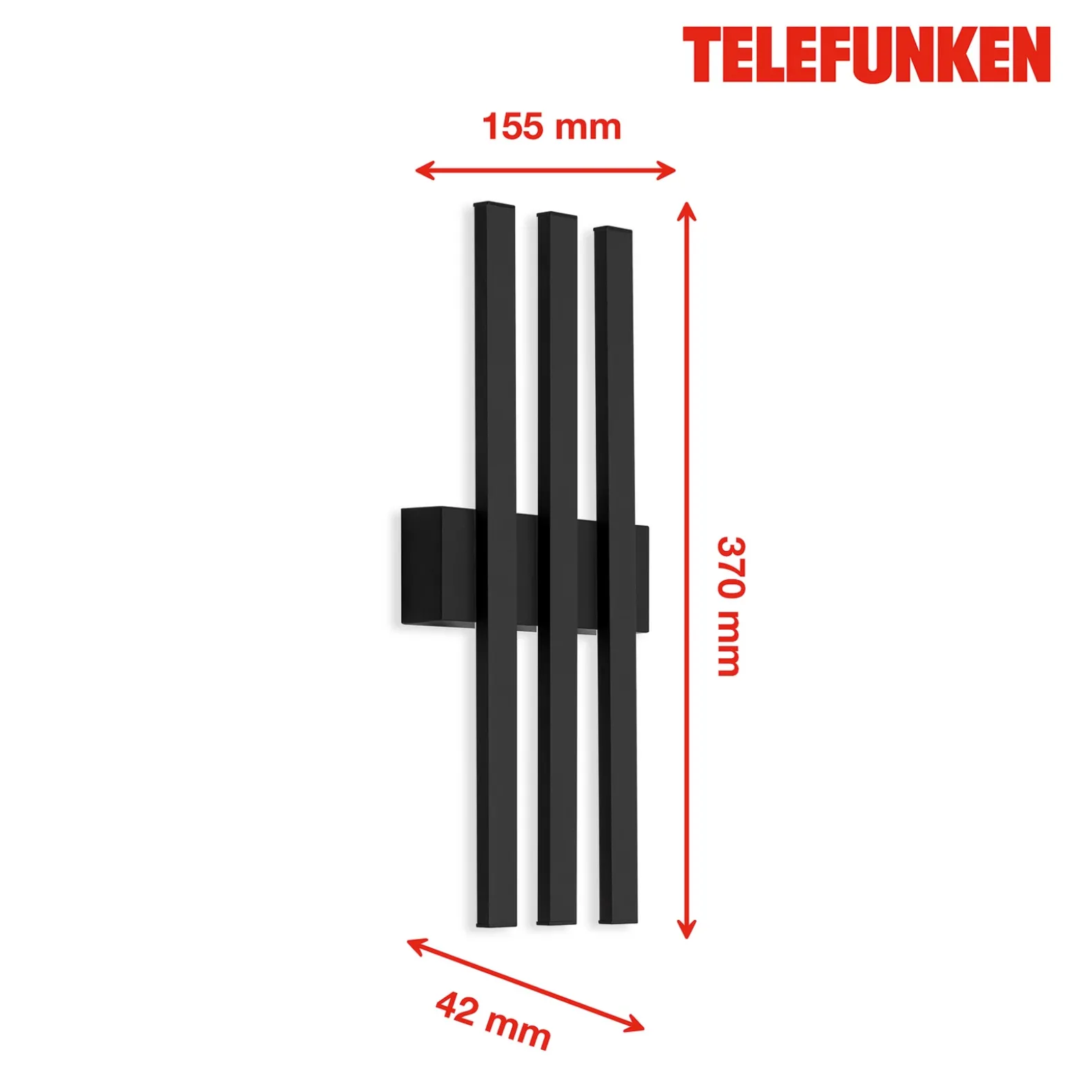Aplique LED exterior Graz indirecto 3 luces negro