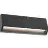 Aplique LED exterior Must angular, ancho 21,7 cm