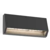 Aplique LED exterior Must angular, ancho 15,8 cm