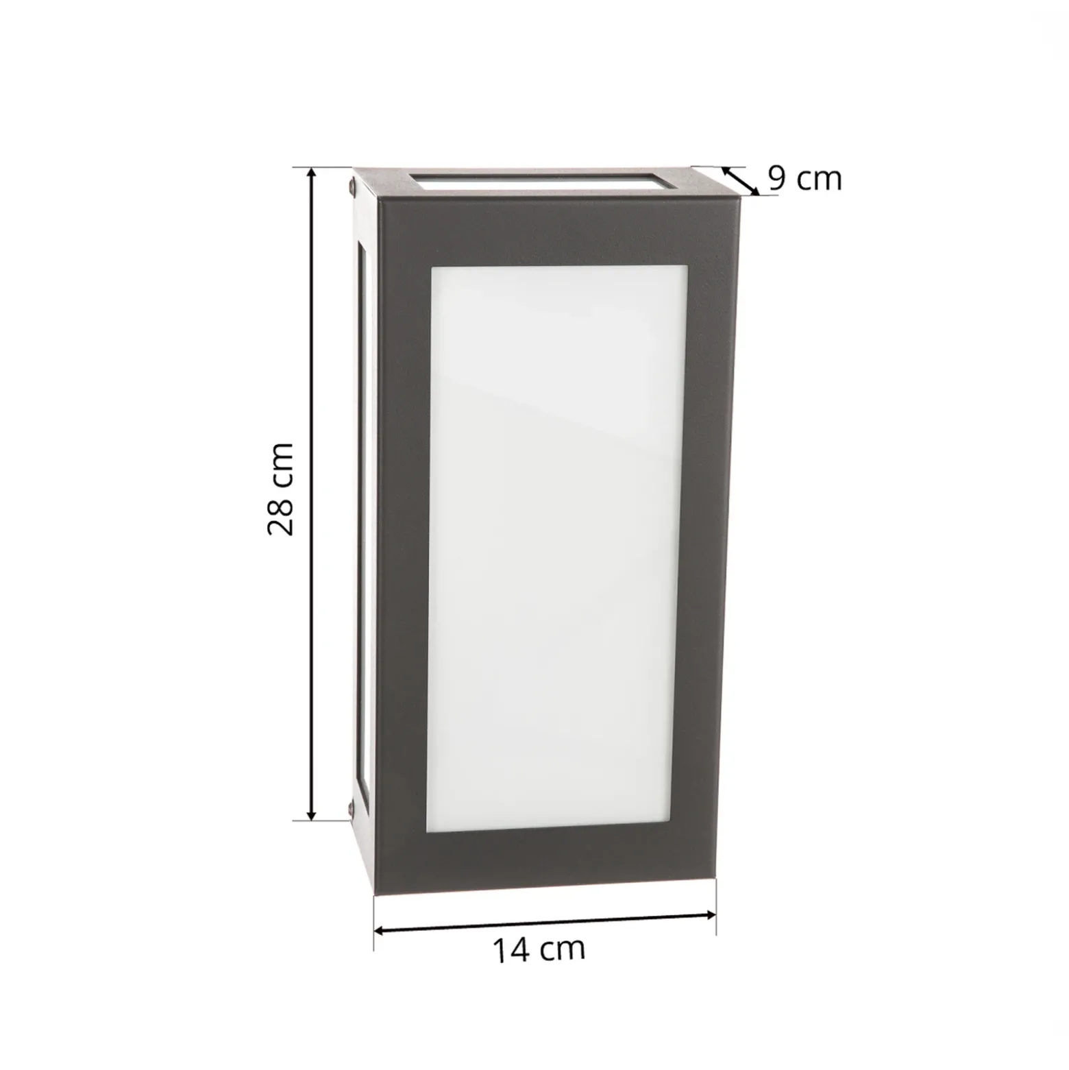 Aplique LED exterior sensor Aqua Rain, antracita