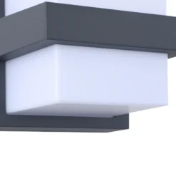 Aplique LED inteligente para exterior Lindby Fyra, angular, CCT RGB, Tuya