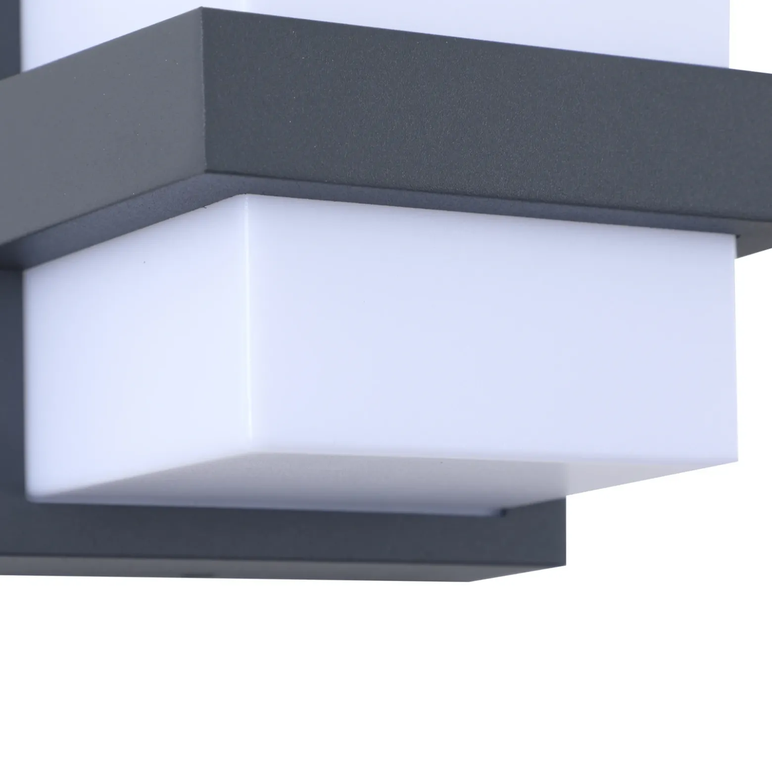 Aplique LED inteligente para exterior Lindby Fyra, angular, CCT RGB, Tuya