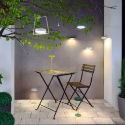 Aplique LED Miram con batería, atenuable, blanco