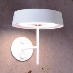 Aplique LED Miram con batería, atenuable, blanco
