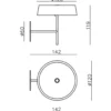 Aplique LED Miram con batería, atenuable, verde