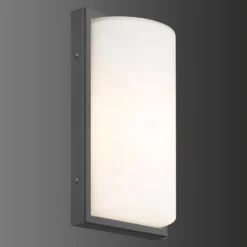Aplique LED para exterior 039, acero inoxidable, color grafito