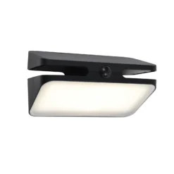 Aplique LED para exterior AERO, negro, 21 cm, con sensor, IP54