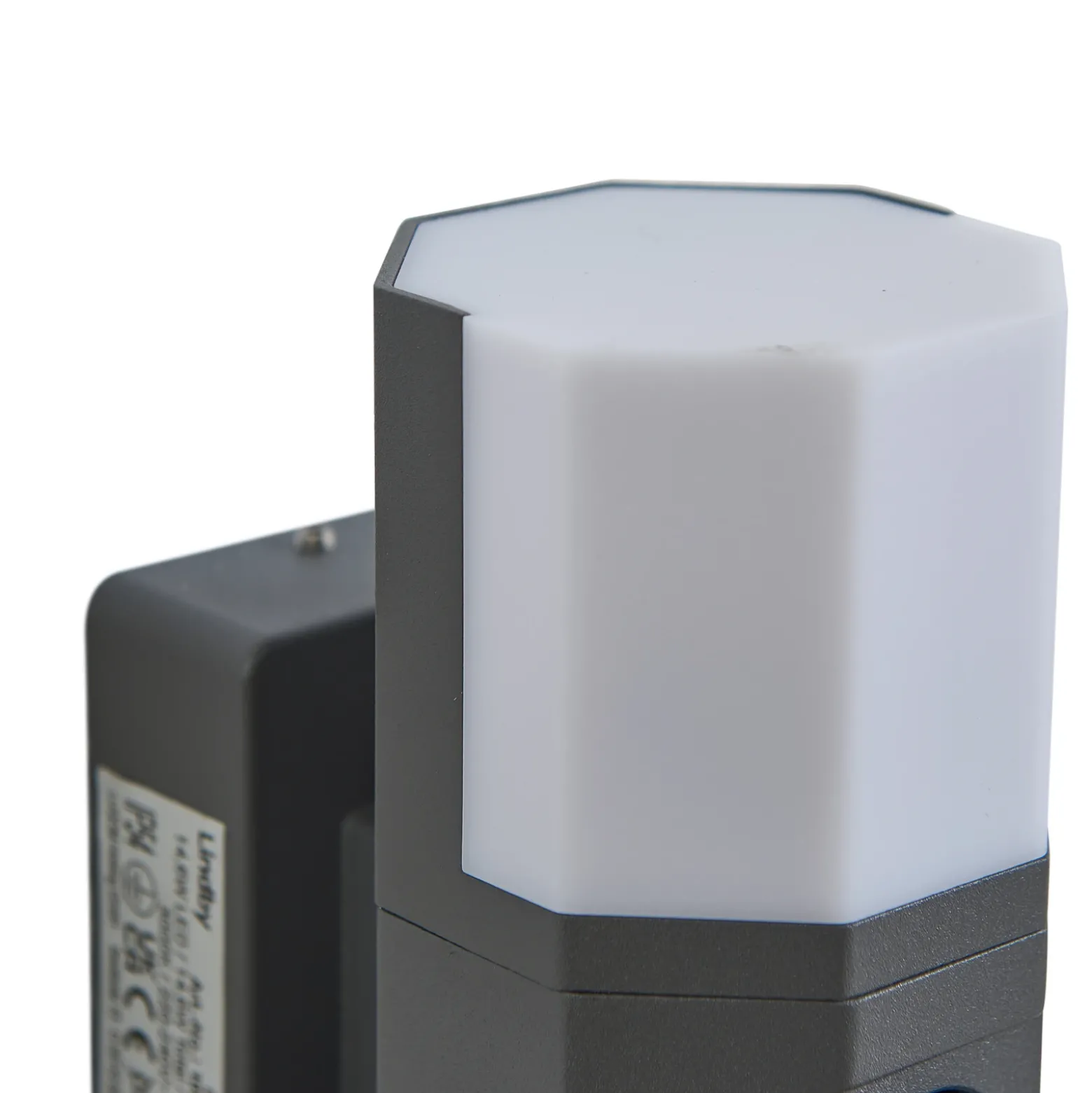 Aplique LED para exterior Alaric de Lindby, aluminio, antracita, sensor
