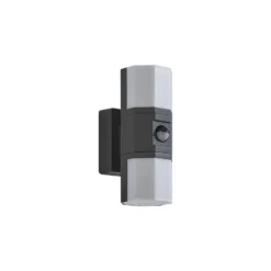 Aplique LED para exterior Alaric de Lindby, aluminio, antracita, sensor