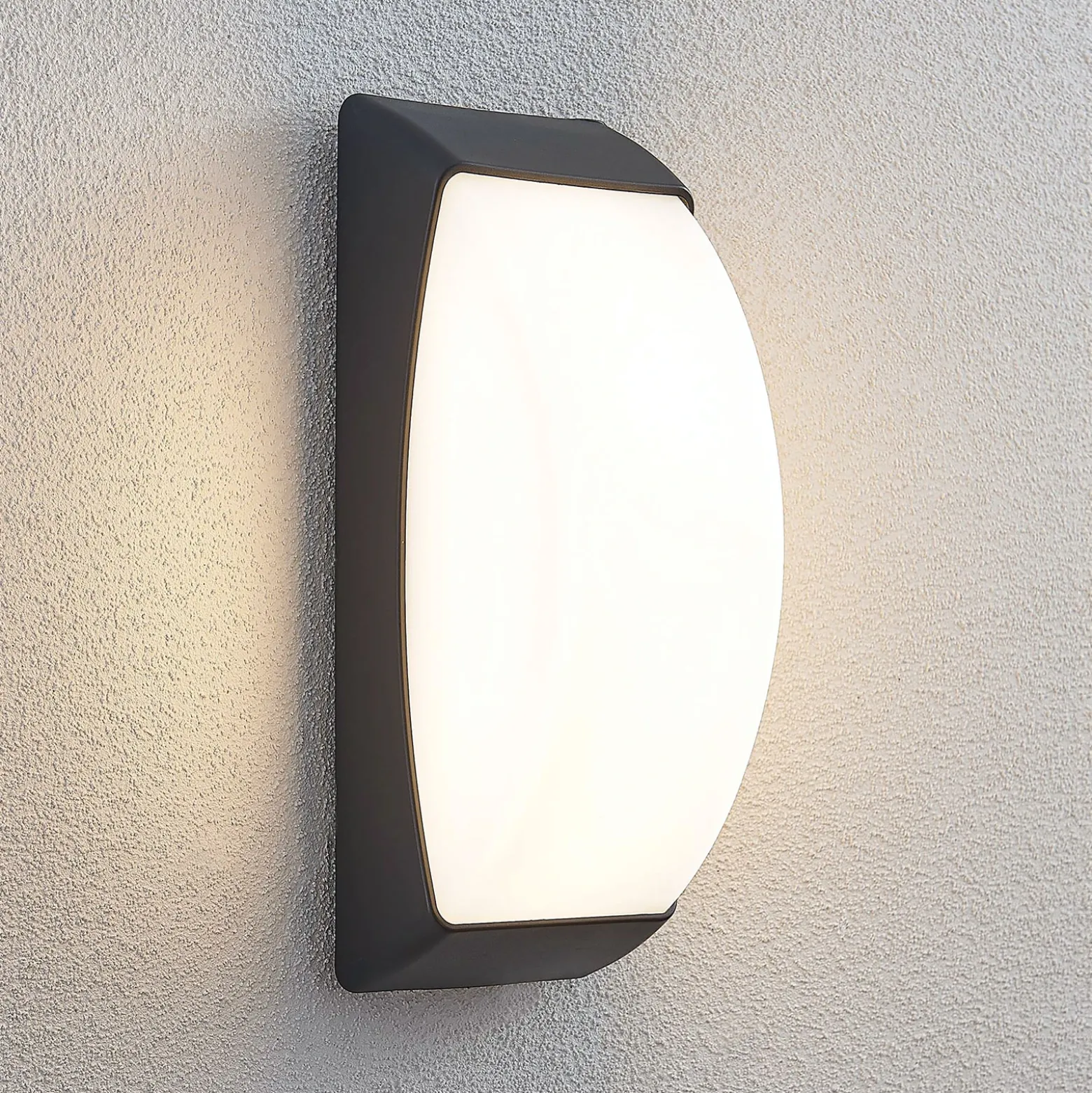 Aplique LED para exterior Alexey IP65, gris oscuro