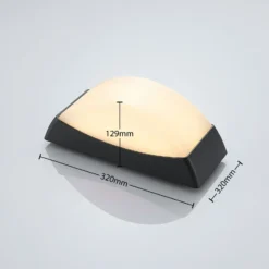 Aplique LED para exterior Alexey IP65, gris oscuro