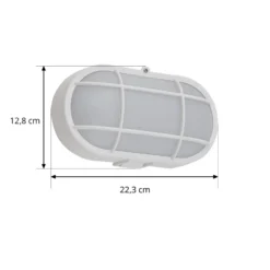 Aplique LED para exterior Alisha de Lindby, blanco, plástico, IP54