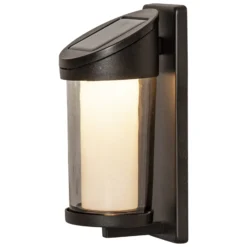 Aplique LED para exterior Alippa, negro Altura 21 cm metal