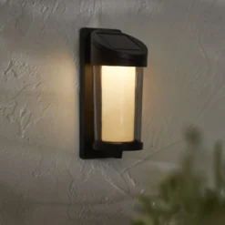 Aplique LED para exterior Alippa, negro Altura 21 cm metal