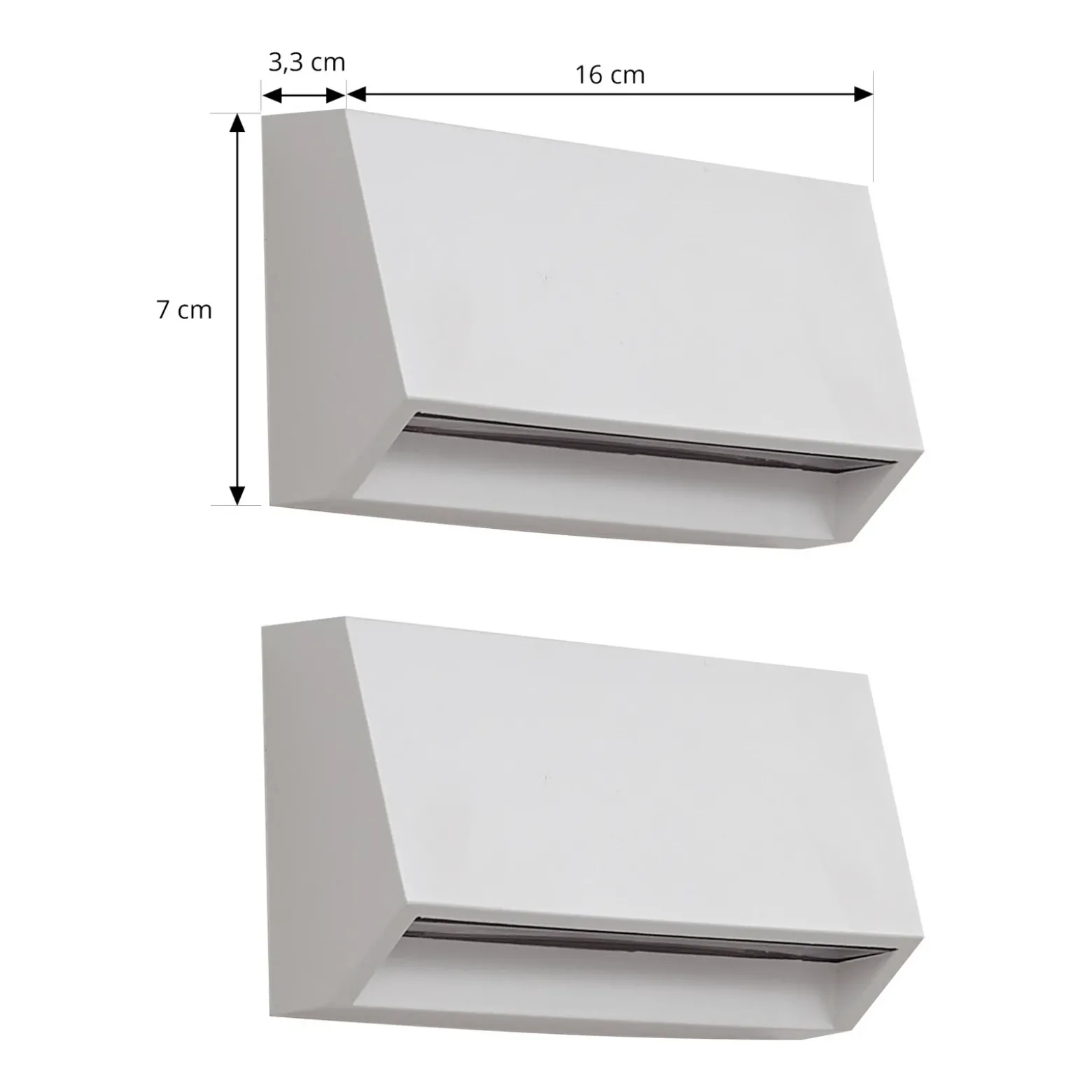 Aplique LED para exterior Appeso de Lindby, ancho 16 cm, juego de 2 unidades