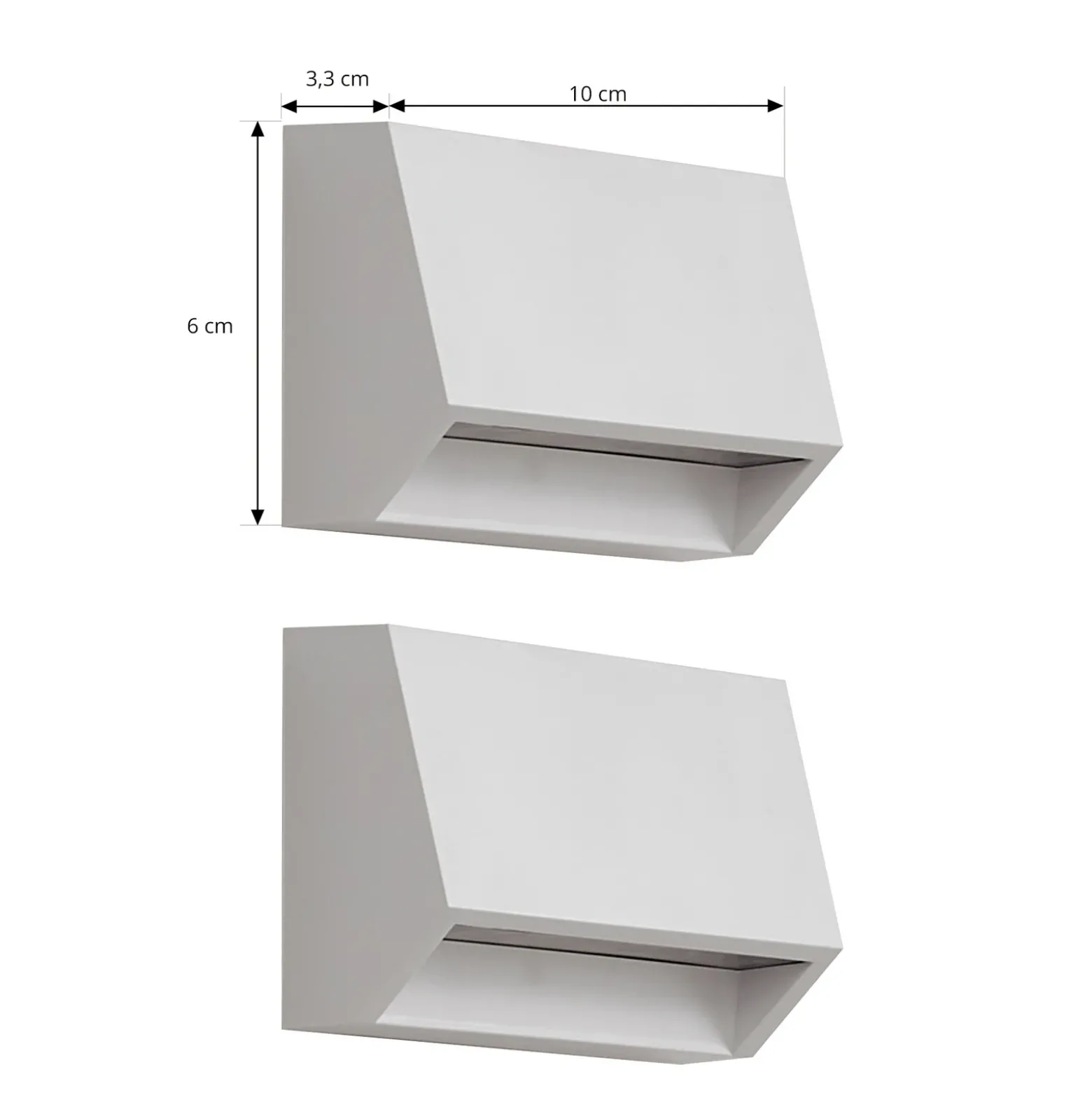 Aplique LED para exterior Appeso de Lindby, ancho 10 cm, juego de 2 unidades
