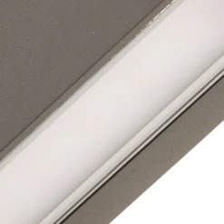 Aplique LED para exterior Arcchio Lengo, 50 cm, 1 luz, gris, CCT