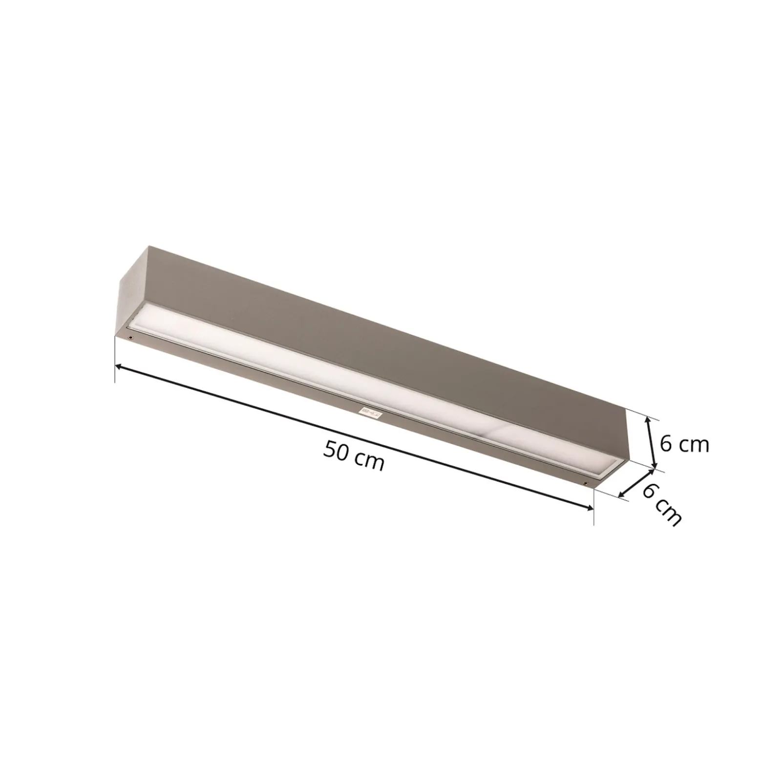 Aplique LED para exterior Arcchio Lengo, 50 cm, 1 luz, gris, CCT