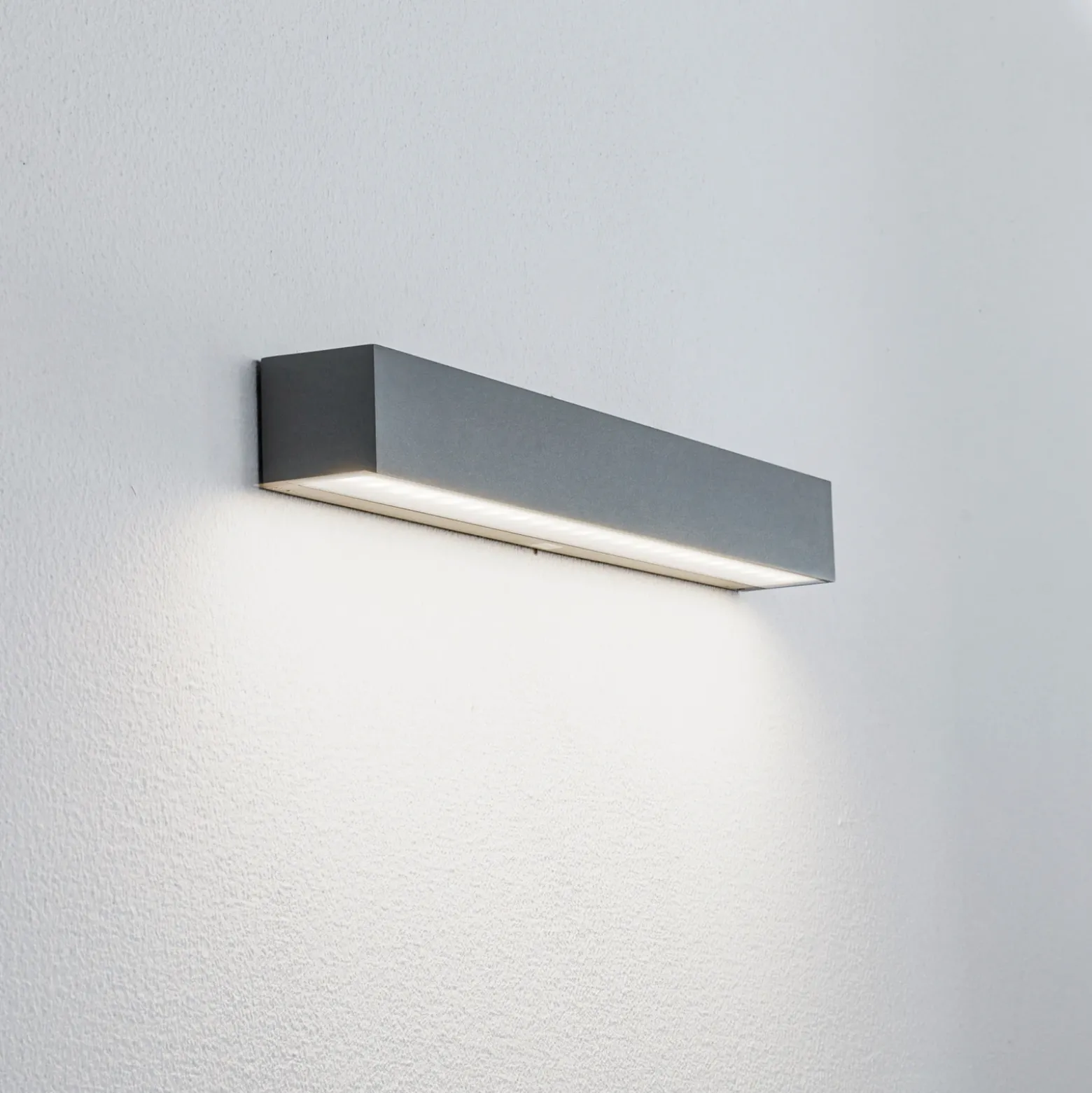 Aplique LED para exterior Arcchio Lengo, 50 cm, 1 luz, gris, CCT