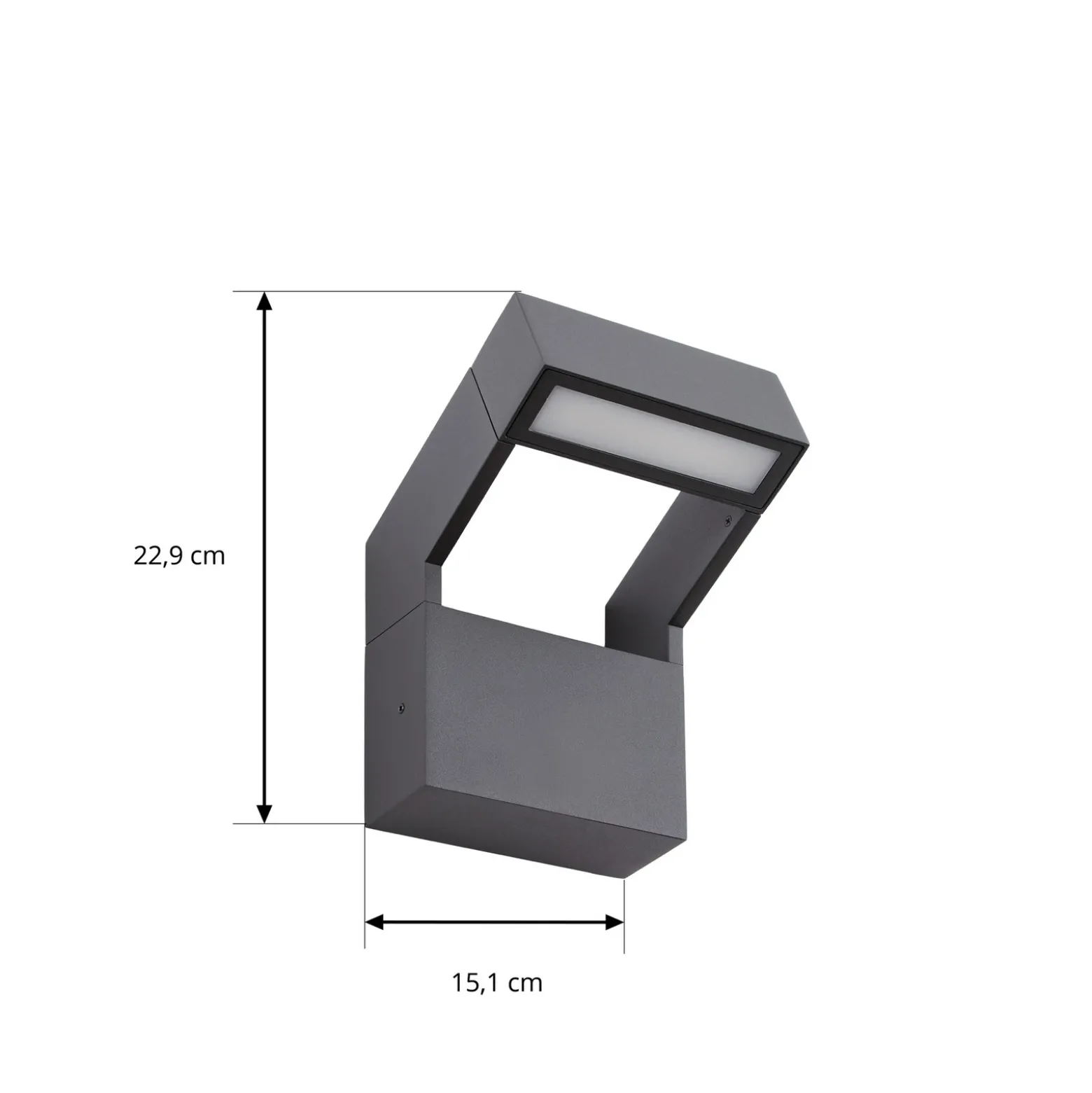 Aplique LED para exterior Arcchio Kovato, gris oscuro, IP65