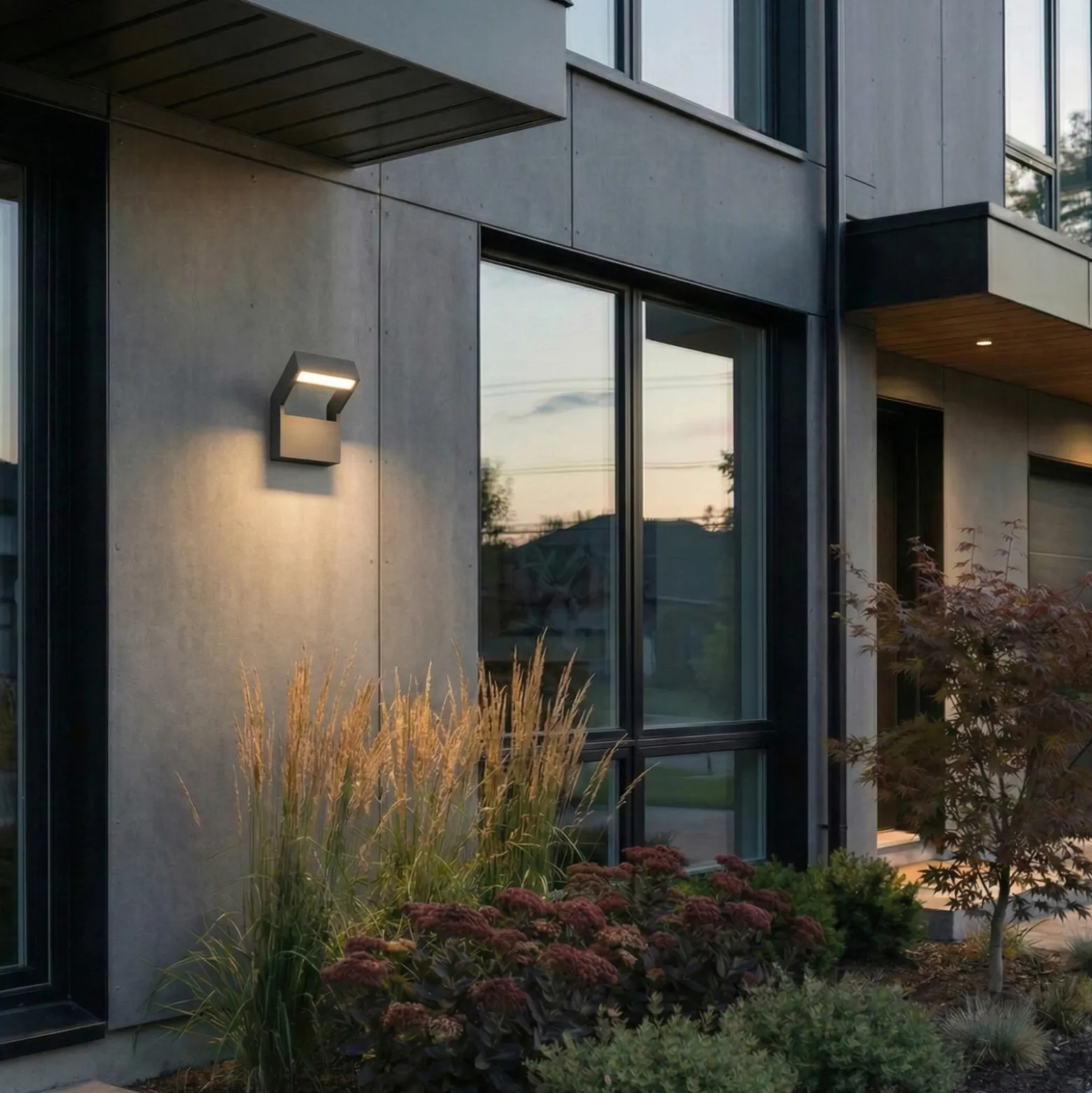 Aplique LED para exterior Arcchio Kovato, gris oscuro, IP65