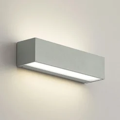 Aplique LED para exterior Arcchio Lengo, 25 cm, 2 luces, gris, CCT
