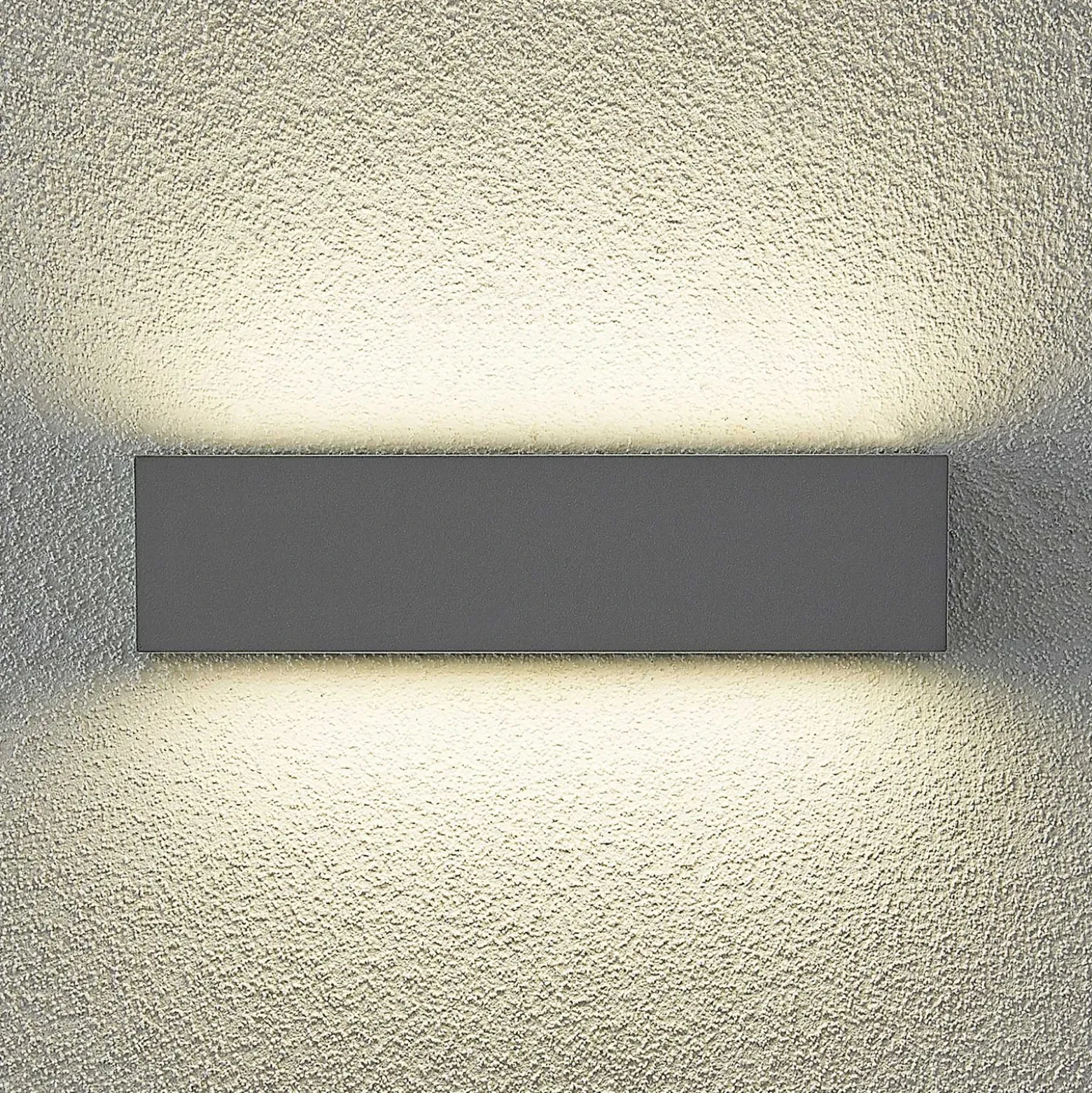 Aplique LED para exterior Arcchio Lengo, 25 cm, 2 luces, gris, CCT