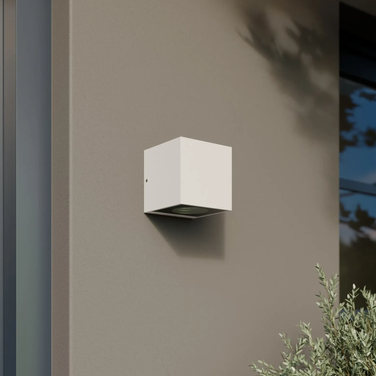 Aplique LED para exterior Arcchio Tassnim, 1 luz, blanca, IP65