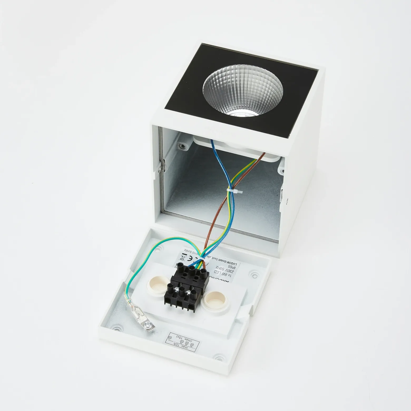 Aplique LED para exterior Arcchio Tassnim, 1 luz, blanca, IP65
