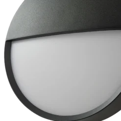 Aplique LED para exterior Arcchio Gravo, Ø 25 cm, negra, IP65