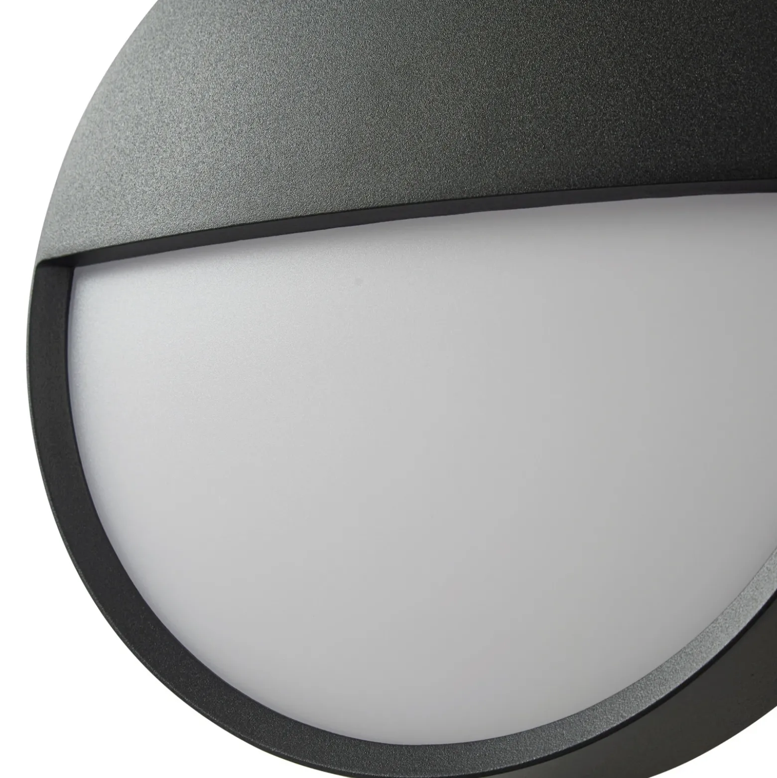 Aplique LED para exterior Arcchio Gravo, Ø 25 cm, negra, IP65