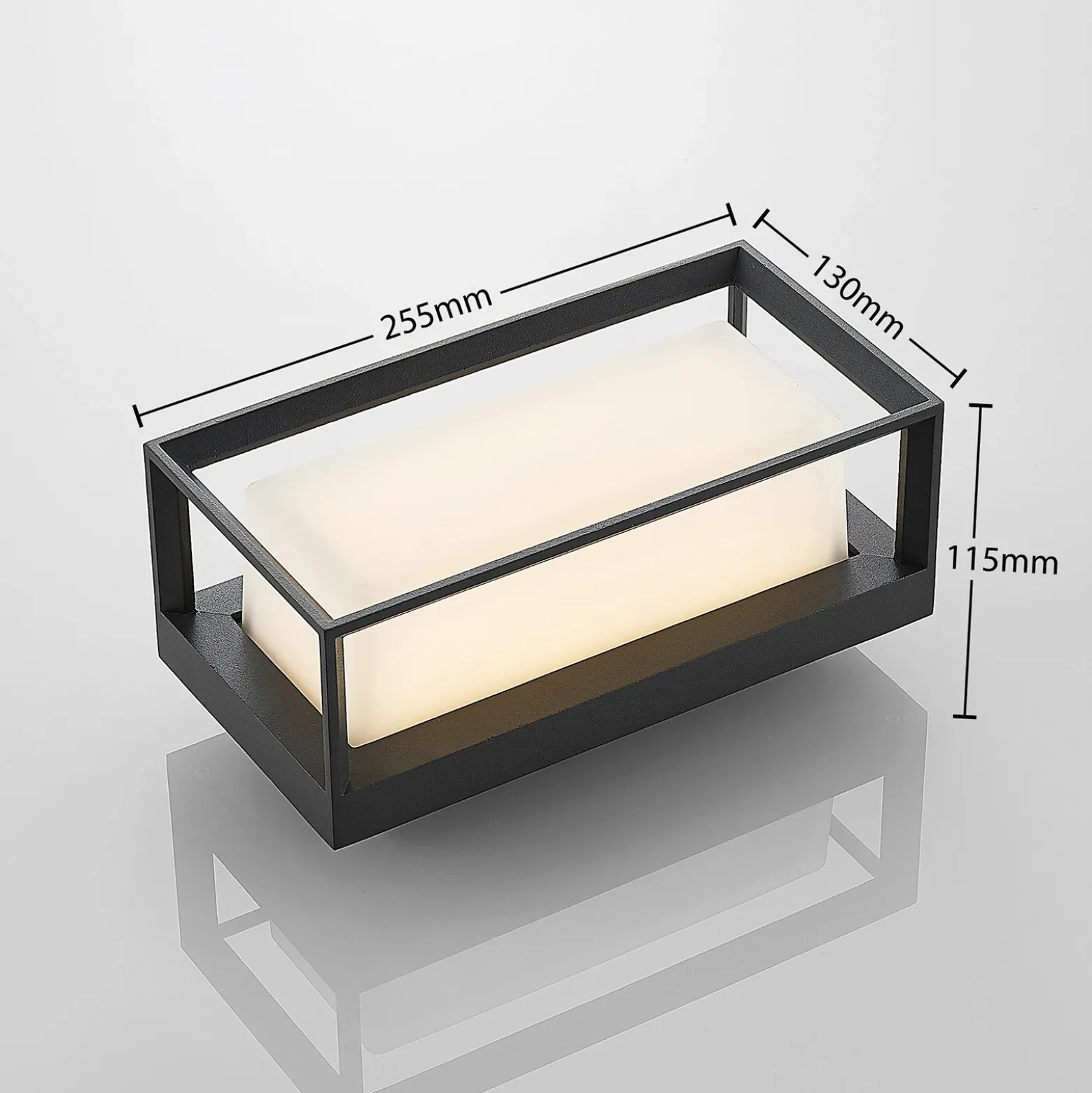 Aplique LED para exterior Arcchio Ismera, antracita/ópal, IP65