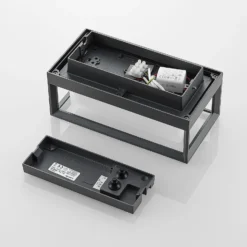 Aplique LED para exterior Arcchio Ismera, antracita/ópal, IP65