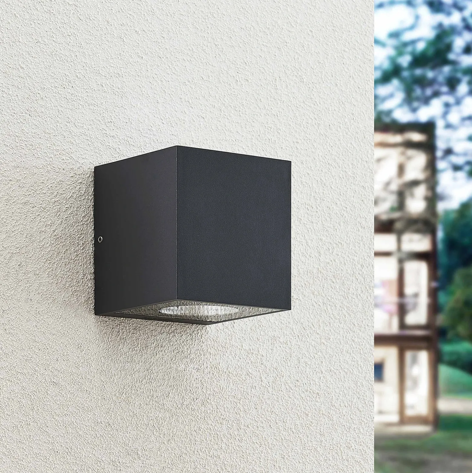 Aplique LED para exterior Arcchio Tassnim, 2 luces, antracita, IP65