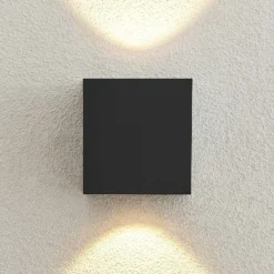 Aplique LED para exterior Arcchio Tassnim, 2 luces, antracita, IP65