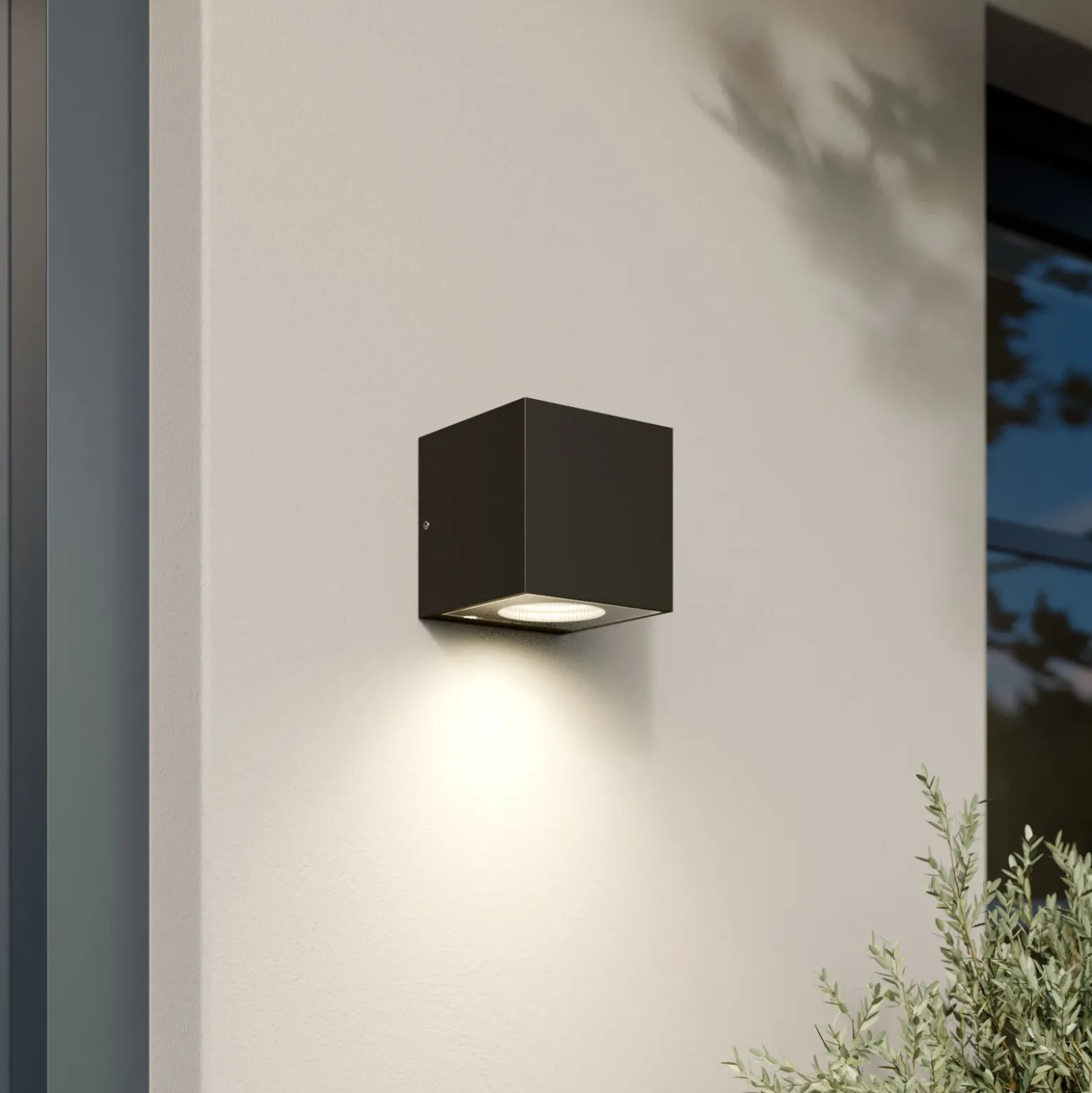 Aplique LED para exterior Arcchio Tassnim, 1 luz, antracita, IP65