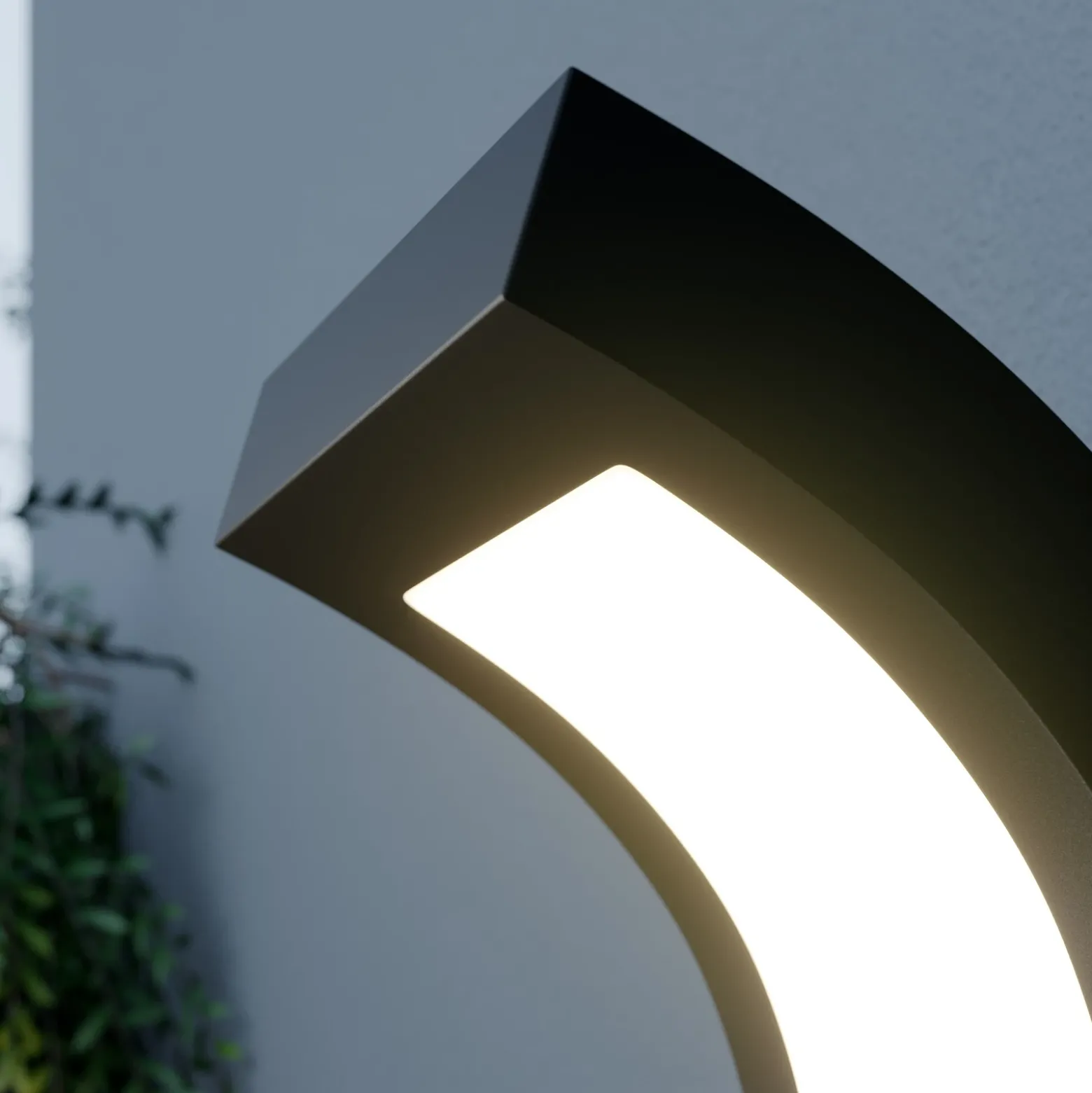 Aplique LED para exterior Arcchio, antracita, IP54, sensor