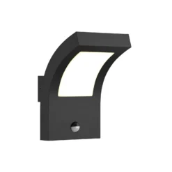 Aplique LED para exterior Arcchio, antracita, IP54, sensor