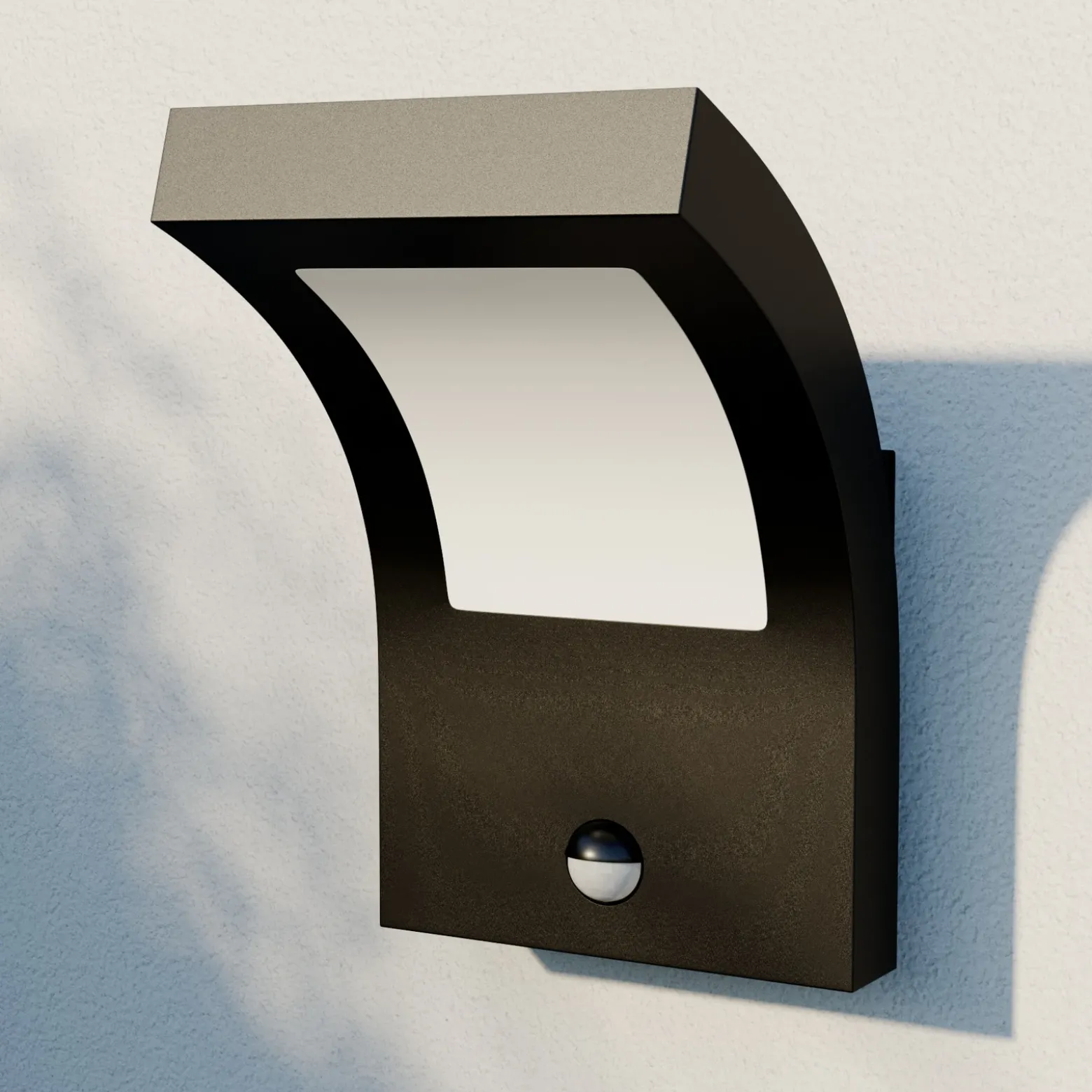 Aplique LED para exterior Arcchio, antracita, IP54, sensor