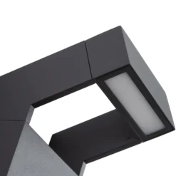 Aplique LED para exterior Arcchio Kovato, con sensor, gris oscuro, IP65