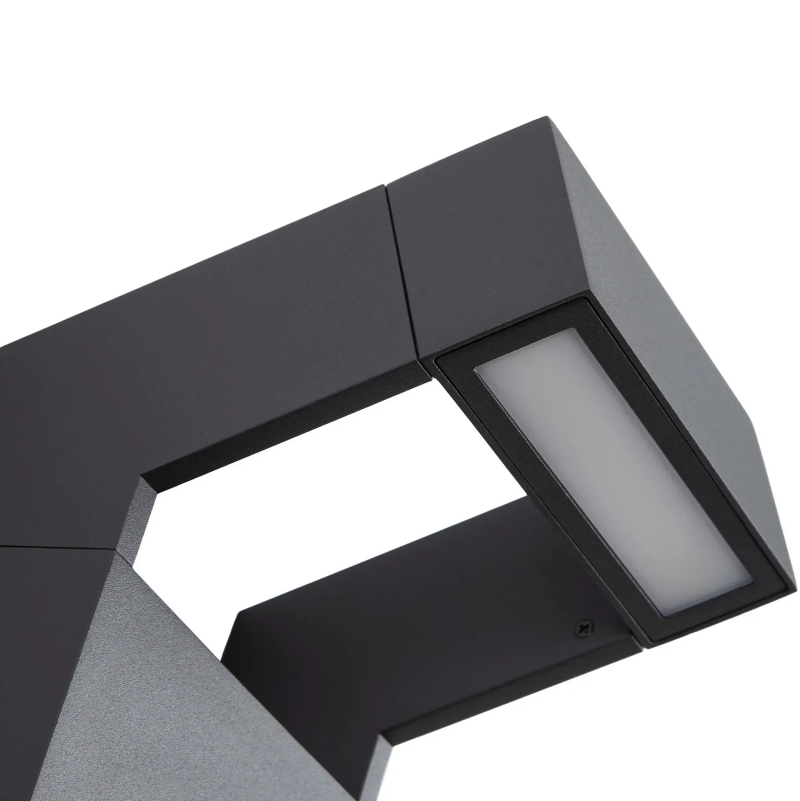 Aplique LED para exterior Arcchio Kovato, con sensor, gris oscuro, IP65