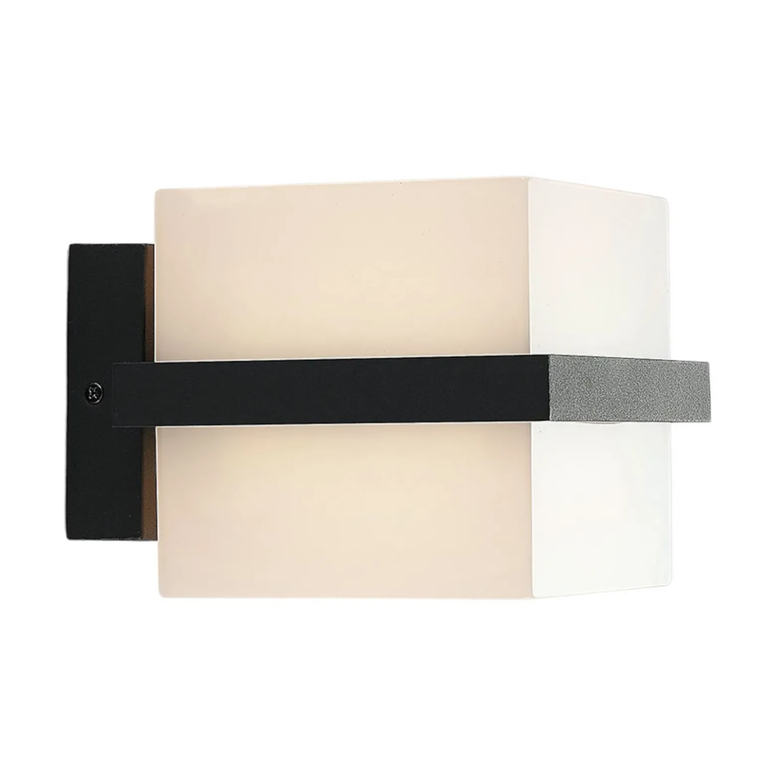 Aplique LED para exterior Aurón en forma de cubo