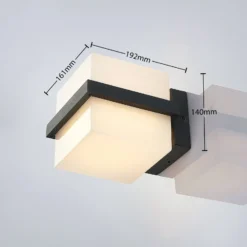 Aplique LED para exterior Aurón en forma de cubo