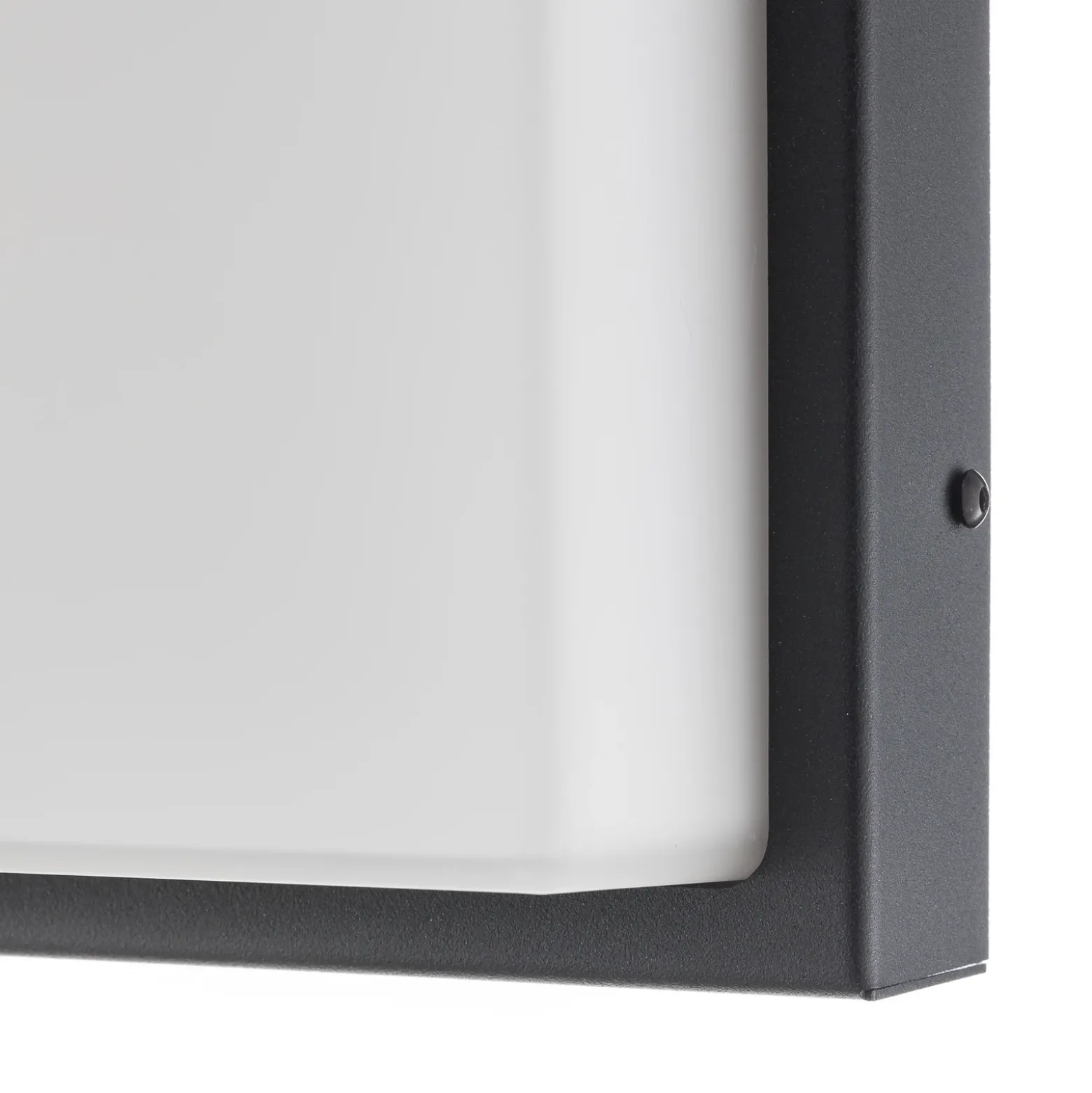 Aplique LED para exterior Babett, acero inoxidable, cristal, sensor