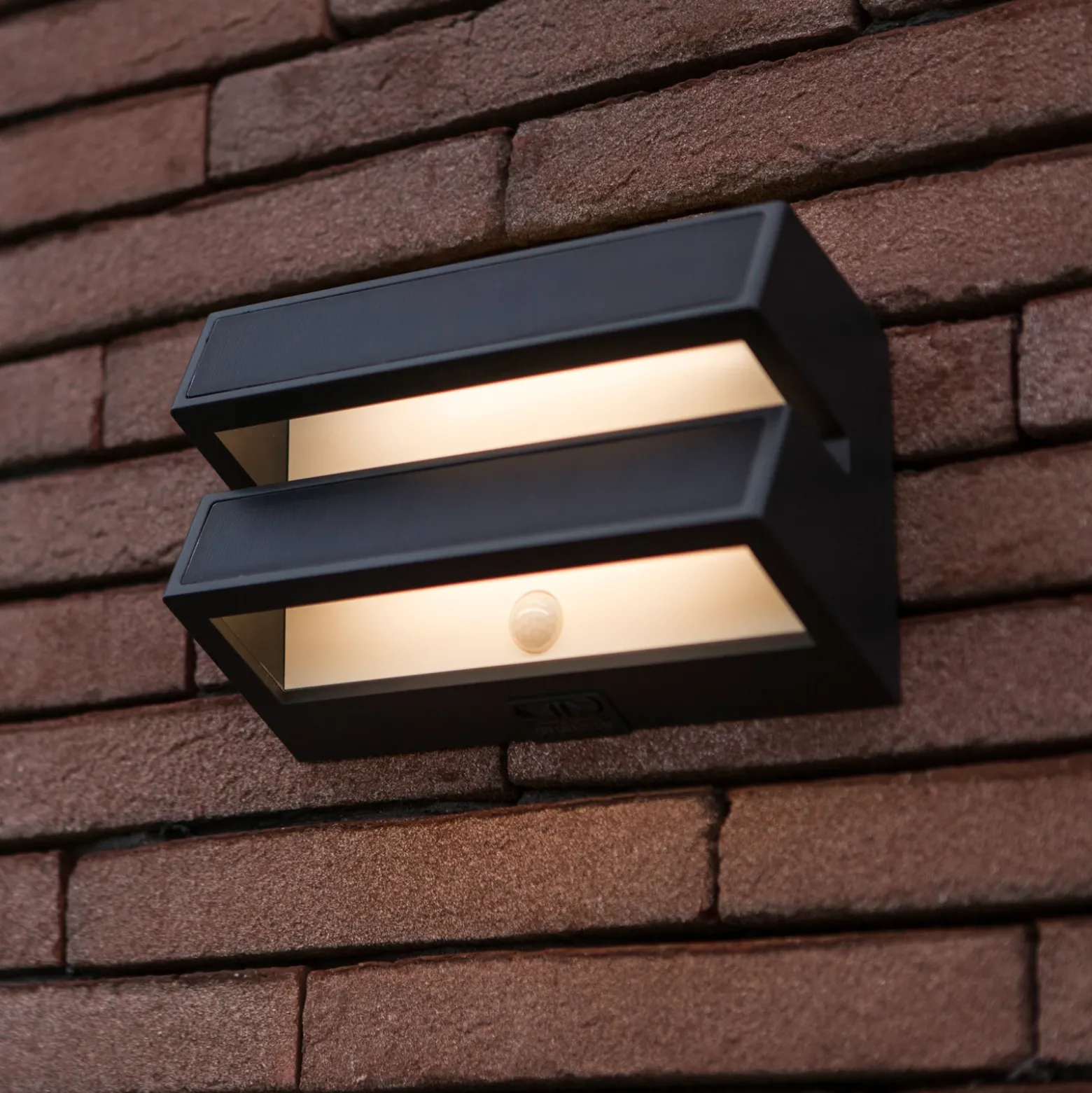 Aplique LED para exterior BARLO, gris oscuro, 21 cm, con sensor, IP54