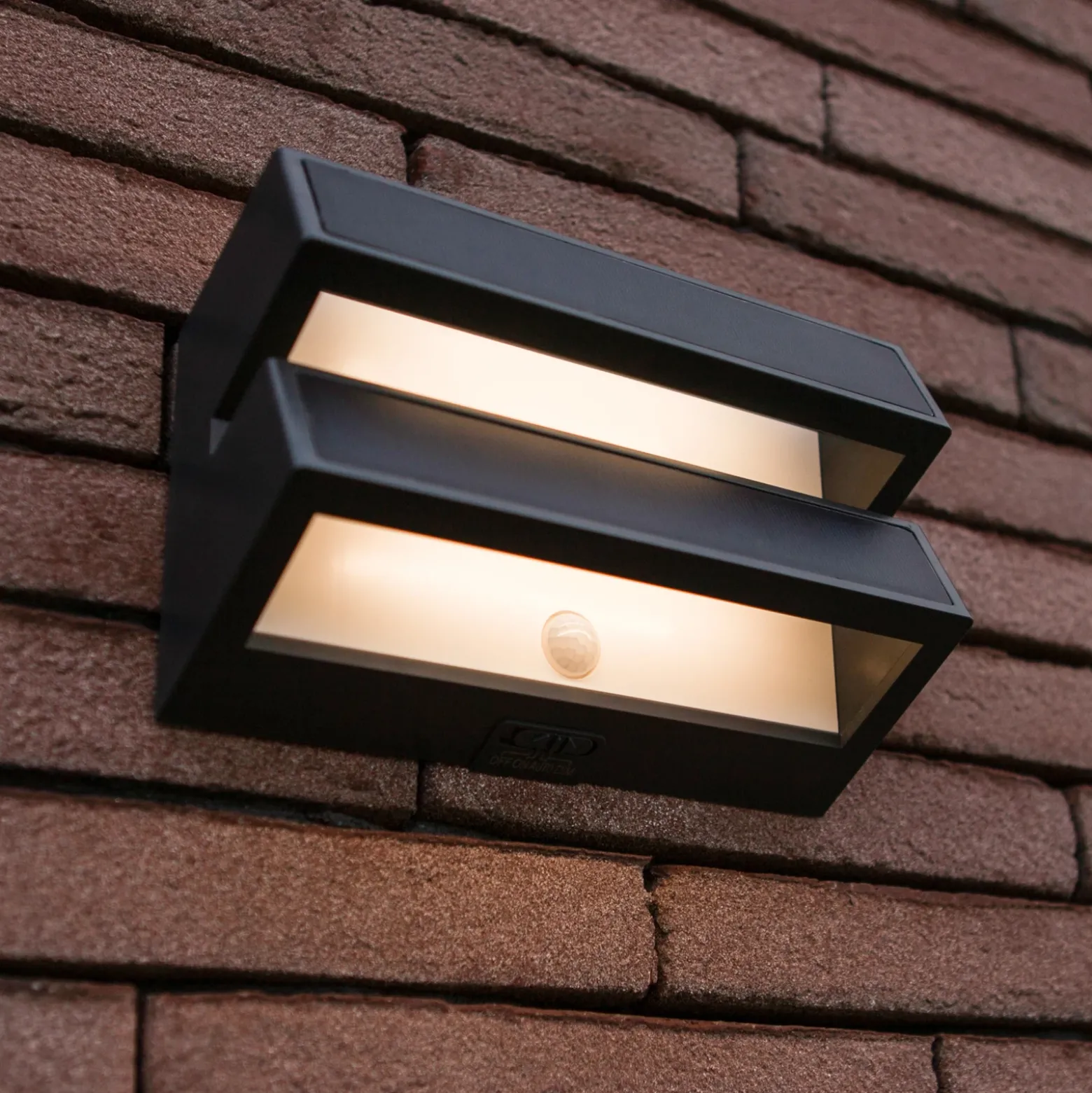 Aplique LED para exterior BARLO, gris oscuro, 21 cm, con sensor, IP54