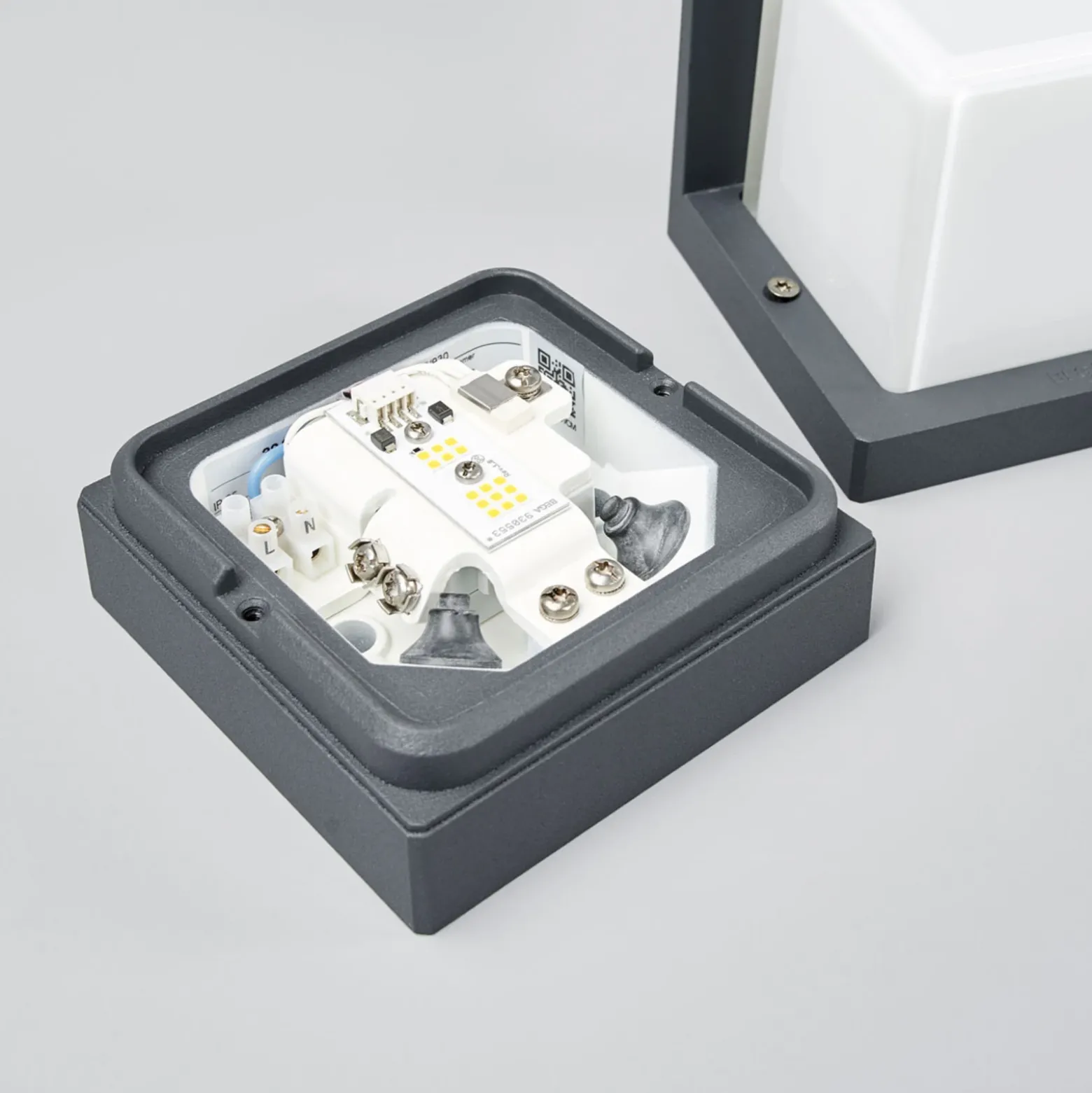 Aplique LED para exterior Bega 33327, grafito, metal, IP65, CCT