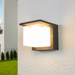 Aplique LED para exterior Bega 33327, grafito, metal, IP65, CCT