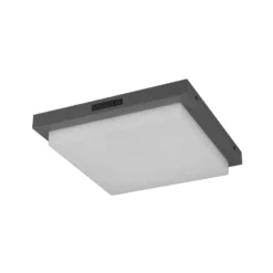 Aplique LED para exterior Bermejo, angular, sensor, CCT, antracita